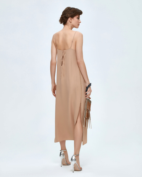 Платье-комбинация двухслойная макси