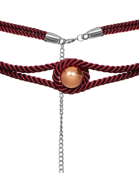 Пояс из витого шнура с бусиной