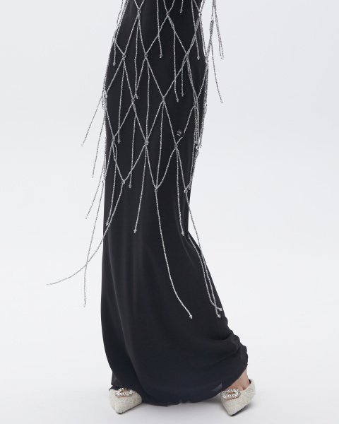 Сарафан-сетка из бусин