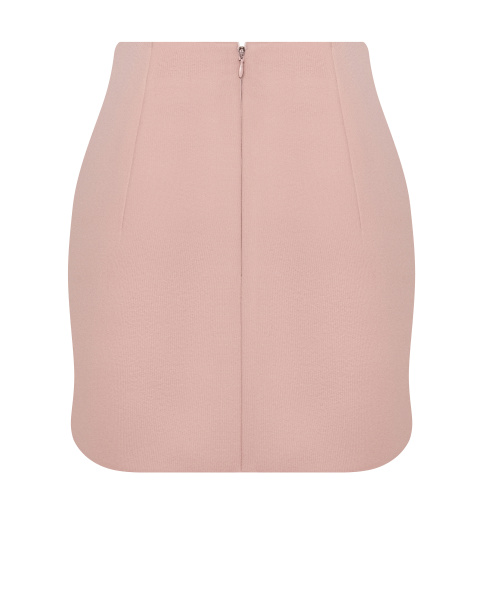 Юбка с фигурным низом из неопрена расшитая