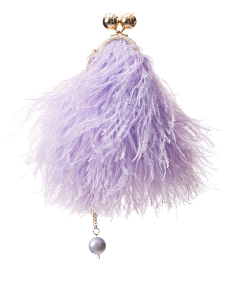 Перьевой микро-клатч на браслете