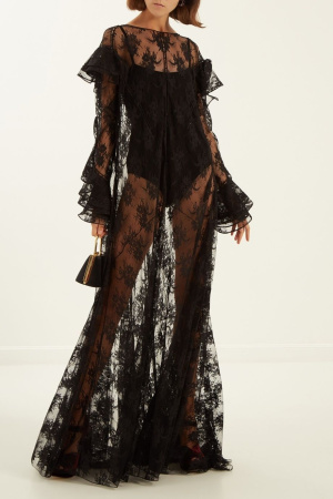 Платье кружевное с комбинацией