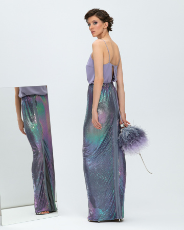 Юбка макси с разрезом