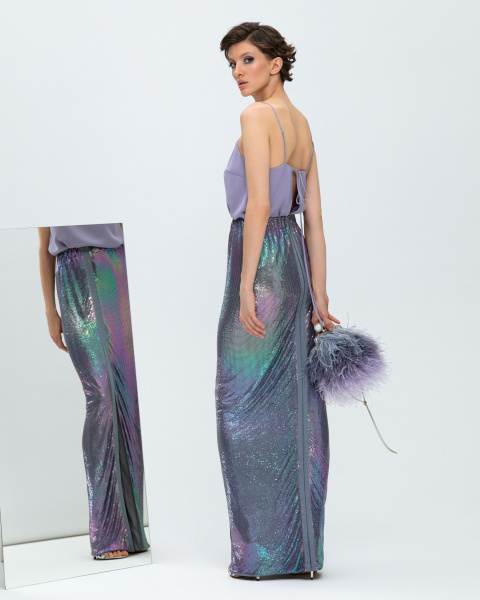 Юбка макси с разрезом