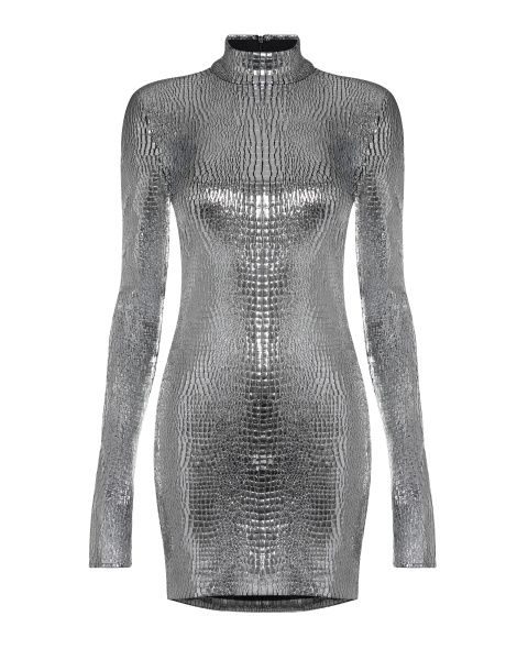 Платье-водолазка текстурное