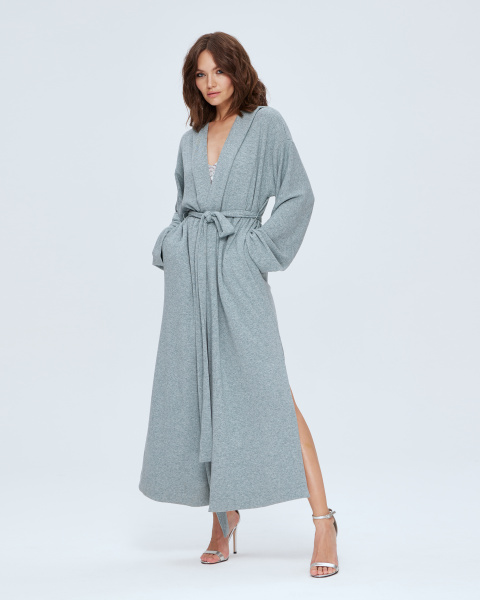 Кардиган из меланжа с поясом