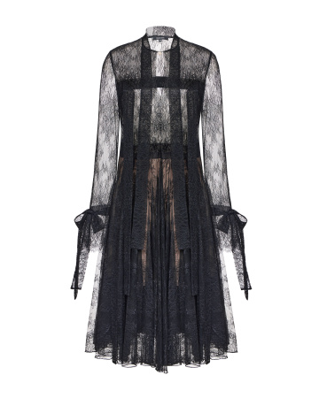 Платье кружевное с лентами