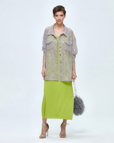 Рубашка с тесьмой из страз Рубашка с тесьмой из страз