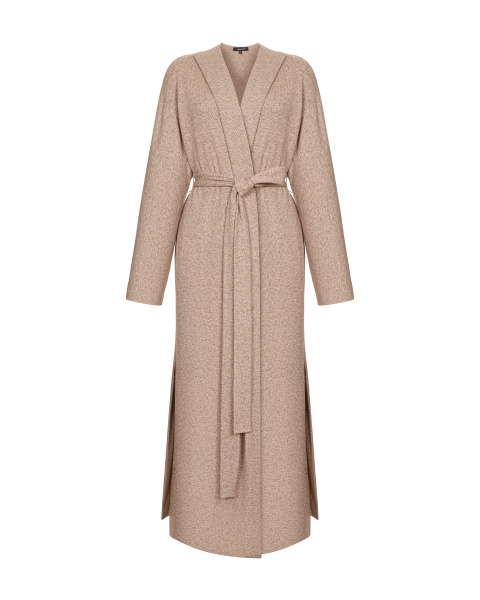 Кардиган из меланжа с поясом