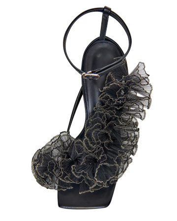 Босоножки с рюшей