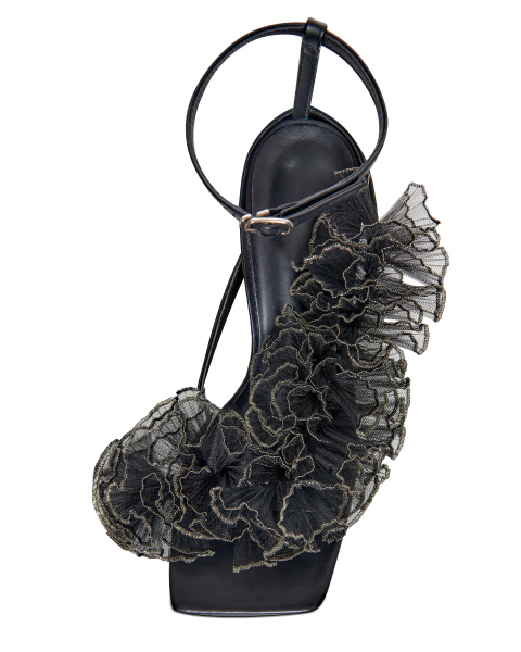 Босоножки с рюшей