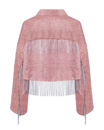 Укороченный бомбер со стразами