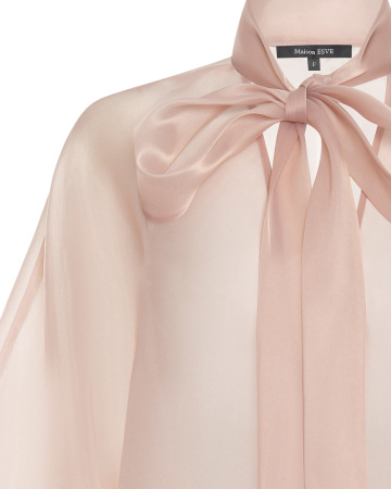 Свободная блуза-кимоно с лентами