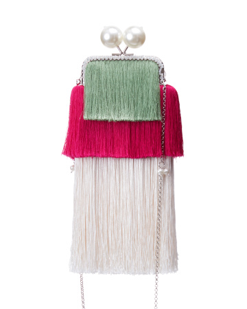 Клатч из бахромы с цепочкой