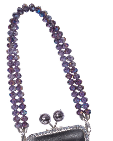 Клатч из лент со стразами