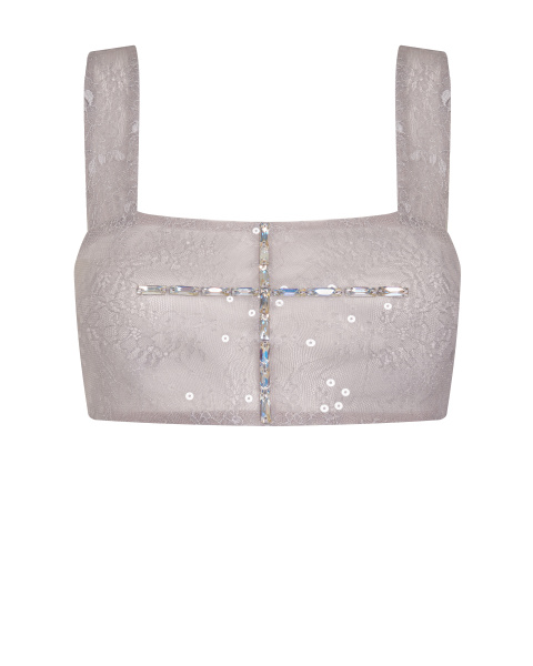 Топ укороченный на бретелях