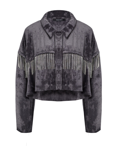 Тренч-Бомбер трансформер со стразами