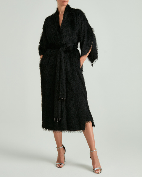 Текстурная накидка с поясом