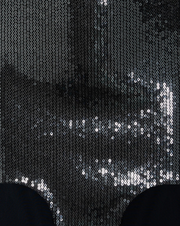 Юбка мини из трикотажа с пайетками