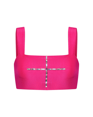 Топ укороченный на бретелях