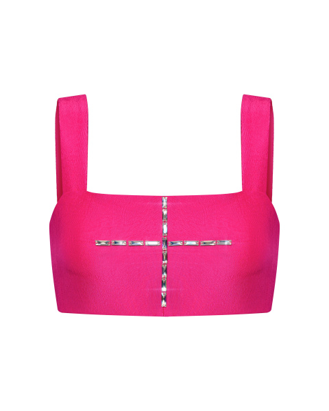 Топ укороченный на бретелях