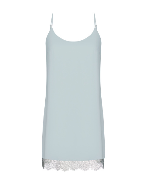 Платье-комбинация мини с кружевом