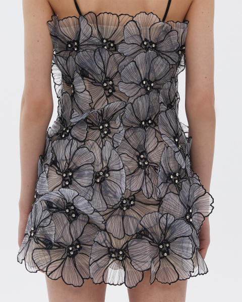 Мини-сарафан футляр из органзы