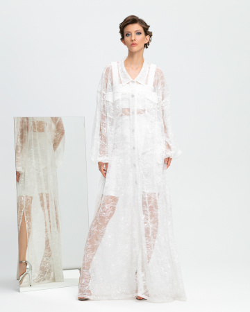 Накидка-рубашка макси