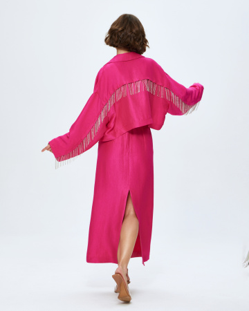 Укороченный бомбер со стразами