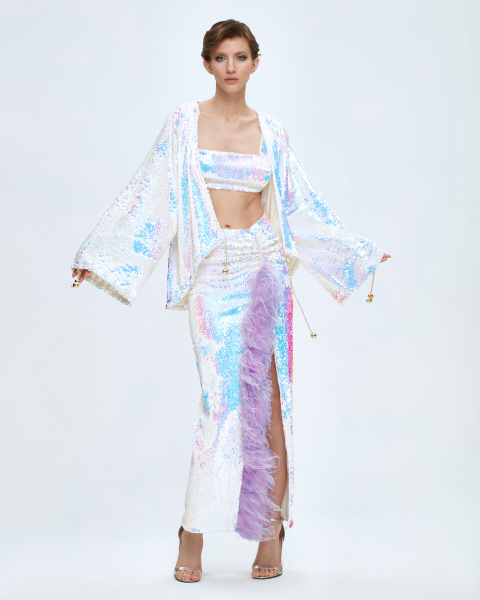 Кимоно-бомбер из пайеток