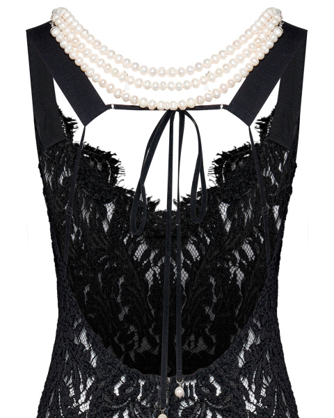 Сарафан миди на бретелях со съемным ожерельем