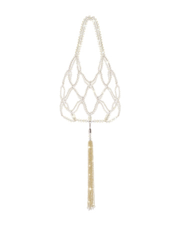 Плетеная сумка из бусин 