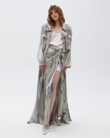 Юбка-парео с глубоким разрезом