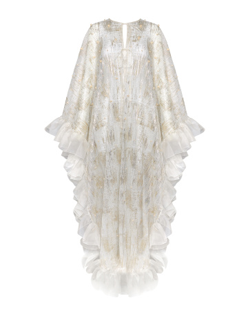 Объемное платье с оборками