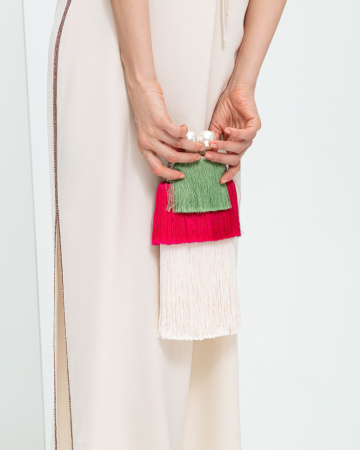 Клатч из бахромы с цепочкой