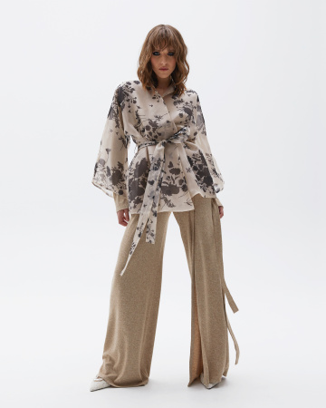 Двухслойное кимоно с поясом