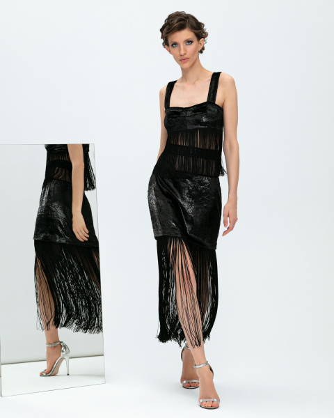 Юбка-мини с кокеткой