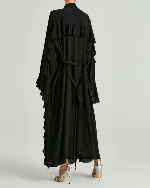 Накидка с поясом и воланами