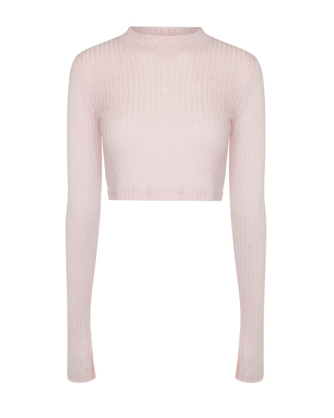 Кроп-топ из рельефного трикотажа