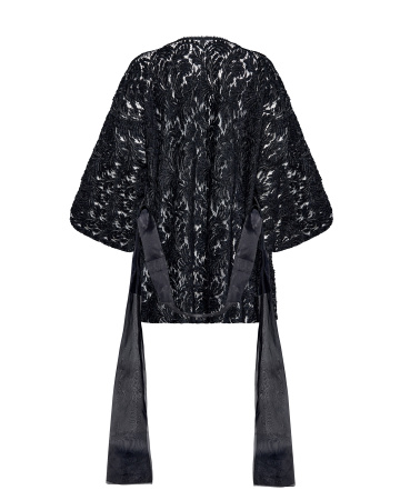 Кимоно  кружевное с поясом-бантом
