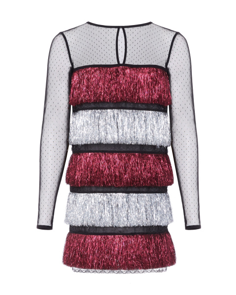 Платье-мишура мини