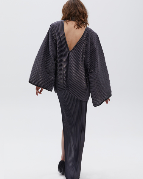 Кимоно плиссе с открытой спинкой