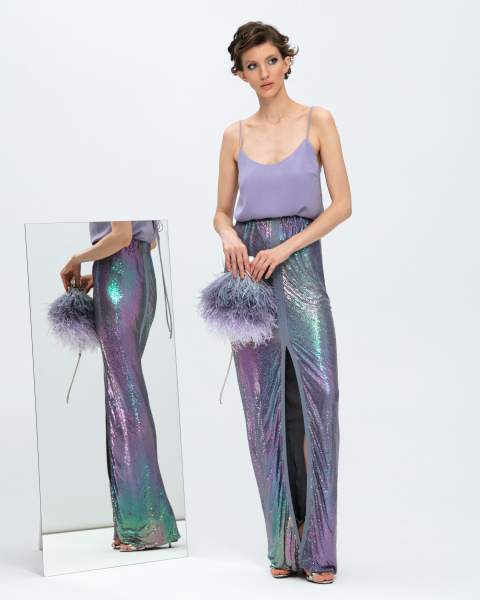 Юбка макси с разрезом