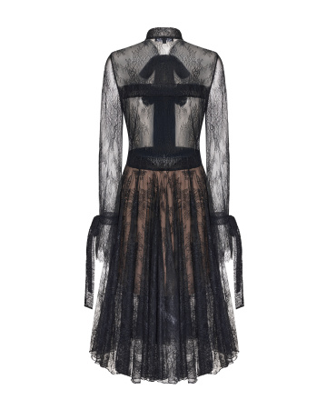 Платье кружевное с лентами