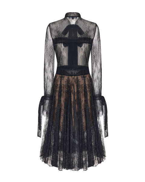 Платье кружевное с лентами