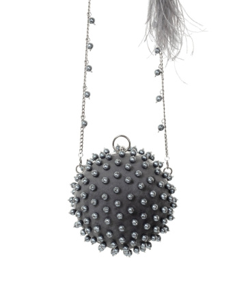 Клатч из эко-замши с цепочкой