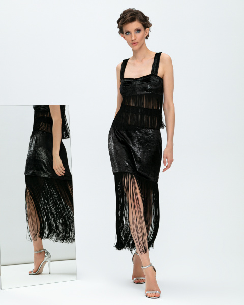 Топ укороченный с бахромой 