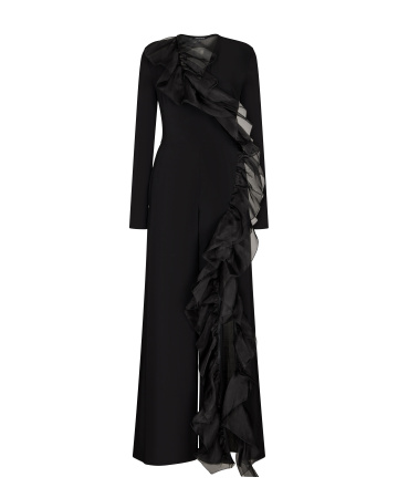 Комбинезон с разрезом и оборками