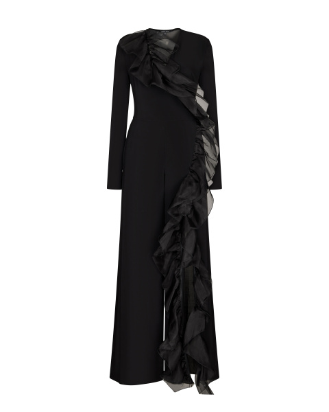 Комбинезон с разрезом и оборками