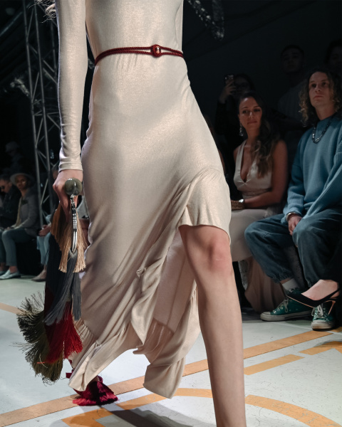 Пояс из витого шнура с бусиной